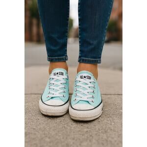 2/$30 Converse Chuck Taylor All Star Low Top Aqua Blue Canvas Women’s 7 Sneakers